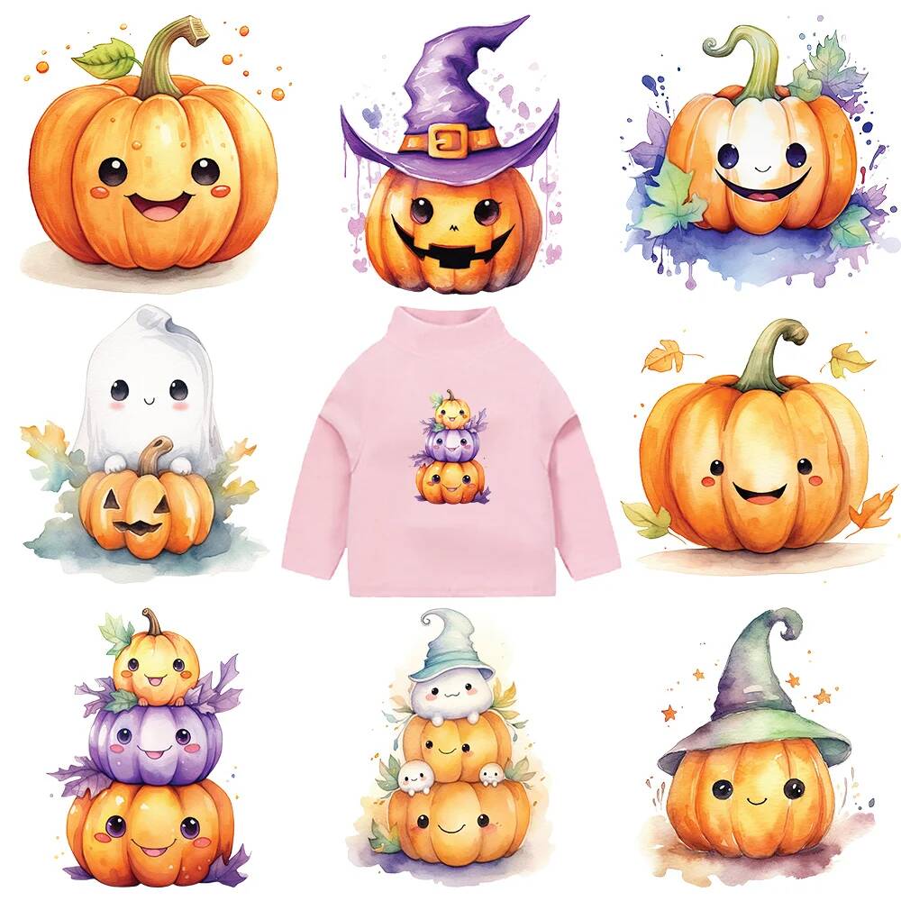 Printable Heat Transfer Vinyl - Детская одежда, наклейка, мультфильм Хэллоуин, кавайная